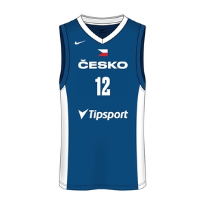 Fandres modrý Czech basketball s hráčem