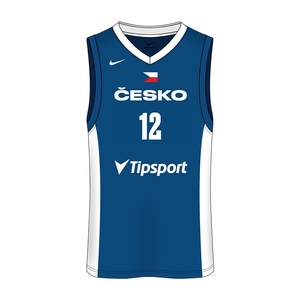 Fandres modrý Czech basketball s hráčem